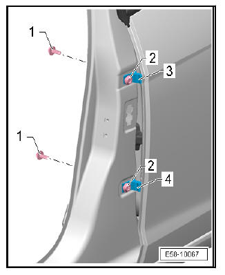 Rear doors, door components