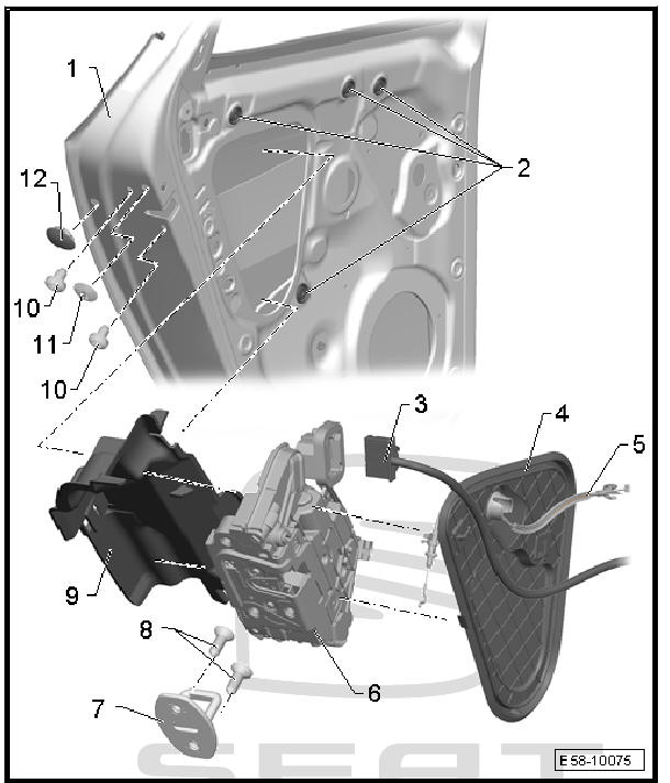 Rear doors, door components