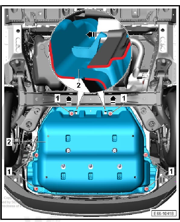 Seat Leon >> Removing and installing underbody trim :: Underbody trim ...