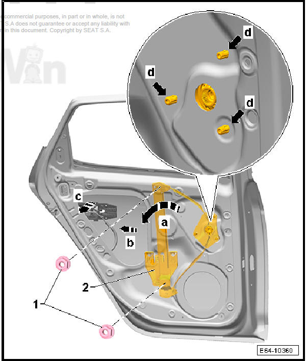 Rear doors, door components